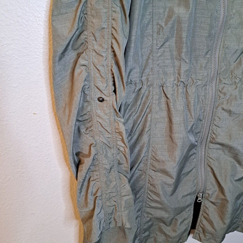 MPG Women Rain Coat Green Lightweight Size XL Breathable Zip Parka Green - Picture 6 of 10